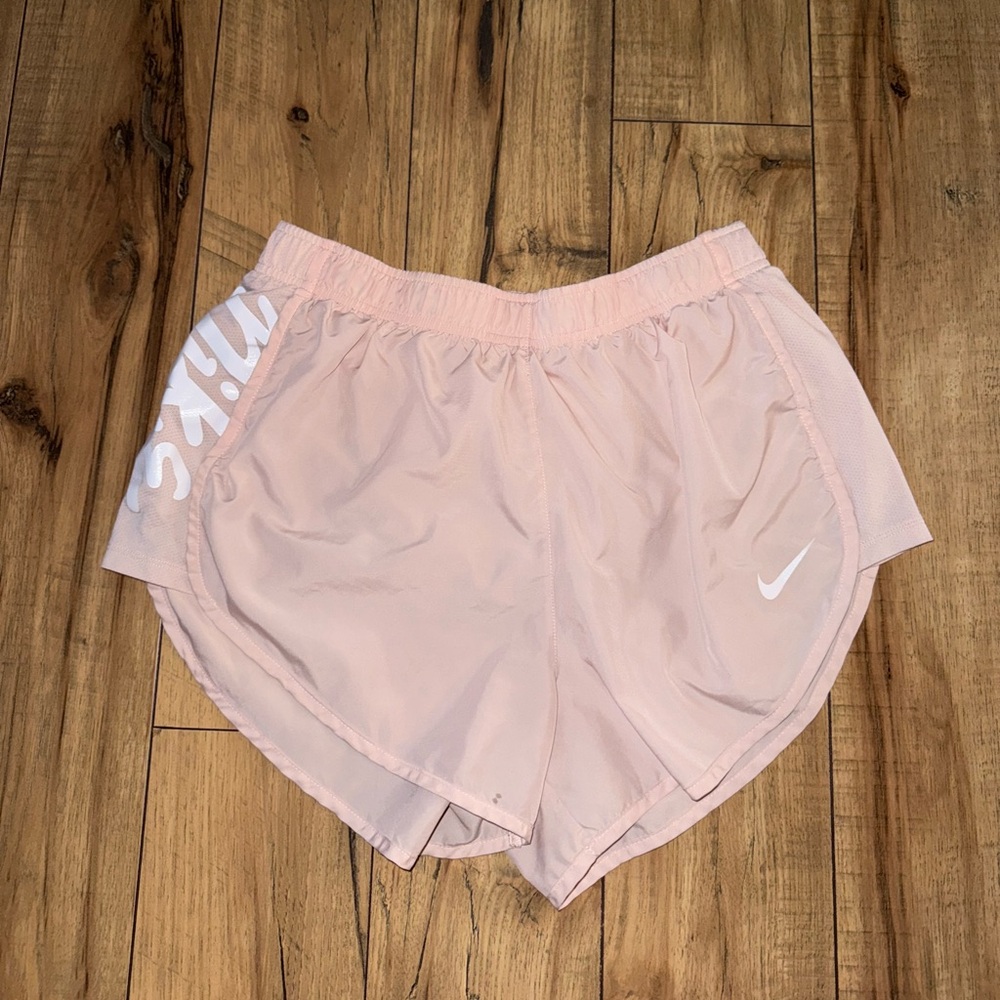 Light peach nike shorts
